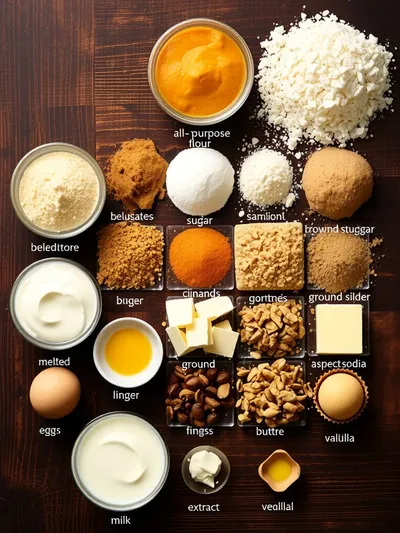 Perfectly Moist Pumpkin Bread - ingredients preparation