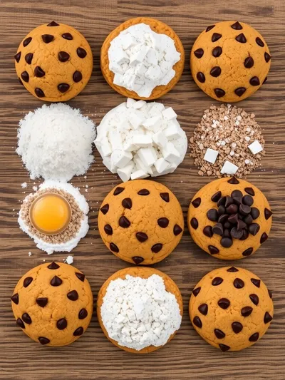 Pumpkin Chocolate Chip Cookies - ingredients preparation
