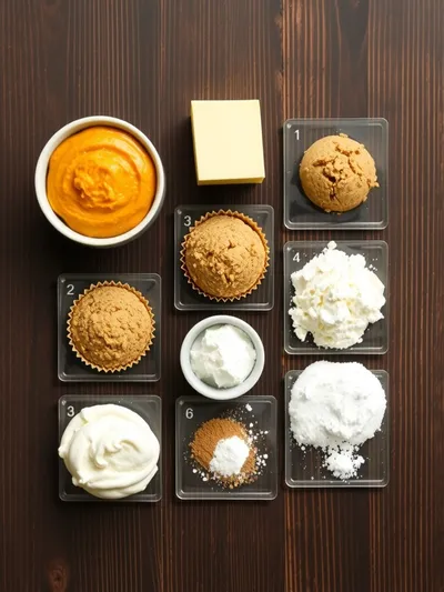 Pumpkin Cream Cheese Swirl Muffins - ingredients preparation