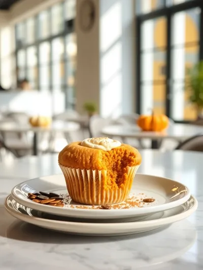 Pumpkin Cream Cheese Swirl Muffins - cooking process