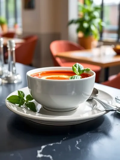 Roasted Tomato Basil Soup - cooking process