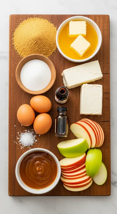 Salted Caramel Apple Pie Cheesecake - cooking process