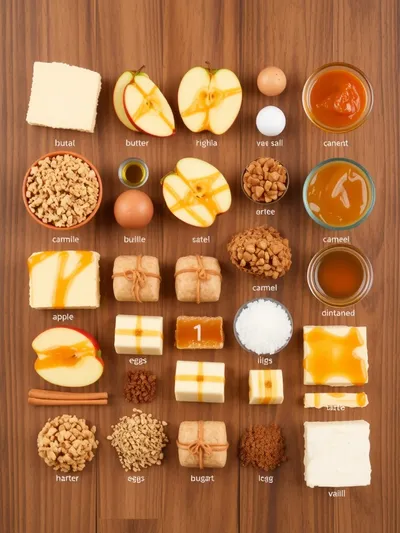 Salted Caramel Apple Pie Cheesecake - ingredients preparation