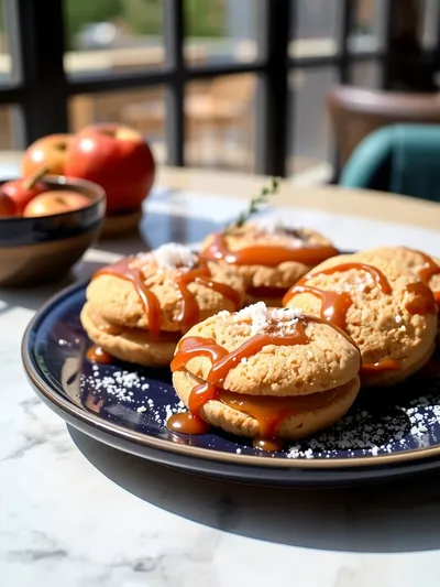 Salted Caramel Apple Pie Cookies - ready to serve