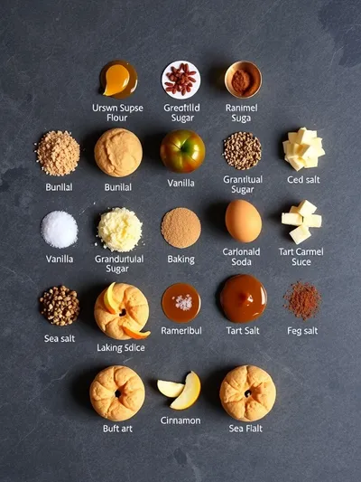 Salted Caramel Apple Pie Cookies - ingredients preparation