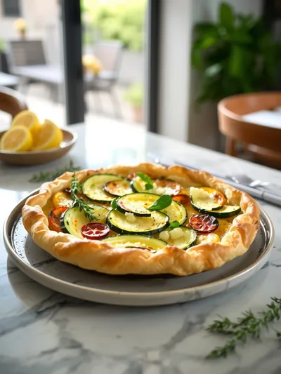 Scarpaccia Zucchini Tart – Tuscan Savory Tart - ready to serve