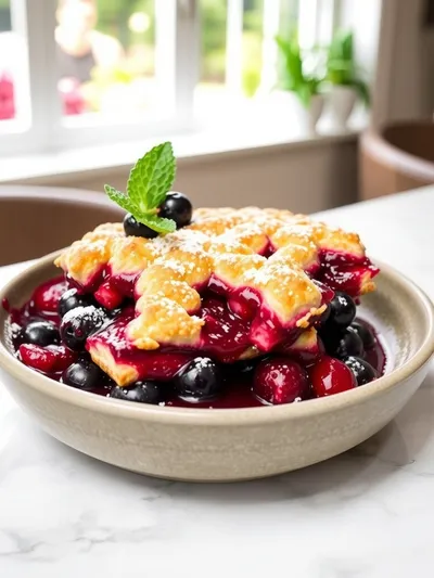 Skillet Berry Cobbler - cooking process