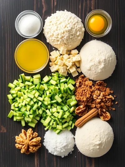 Skinnier Zucchini Bread – Light & Moist - ingredients preparation