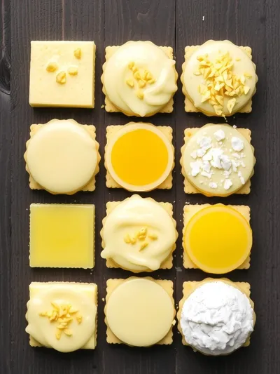 Soft Lemon Frosted Cookies With Zesty Glaze - ingredients preparation