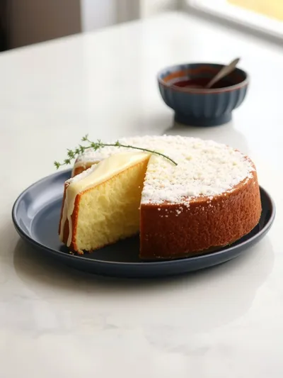 Sour Cream Pound Cake - ready to serve