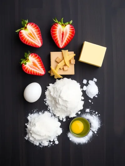 Strawberry Lemon Blondies - ingredients preparation