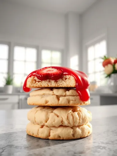 Strawberry Shortbread Cookies