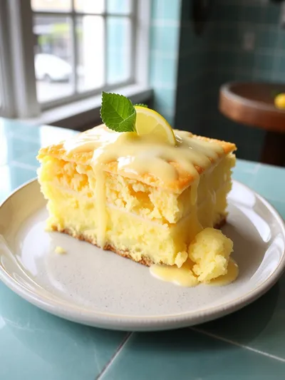 Tangy Lemon Cream Cheese Dump Cake - cooking process