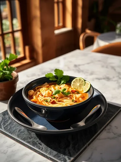 Thai Vegetable Noodle Soup - ready to serve