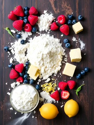 Easy Triple Berry Pie with Frozen Berries - ingredients preparation