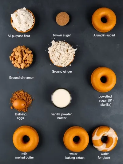 Twisted Pumpkin Donuts Recipe - ingredients preparation