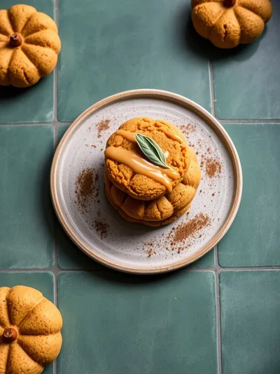 Vegan Pumpkin Pie Cookies - cooking process