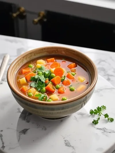 Delicious Vegetable Soup Recipe - cooking process