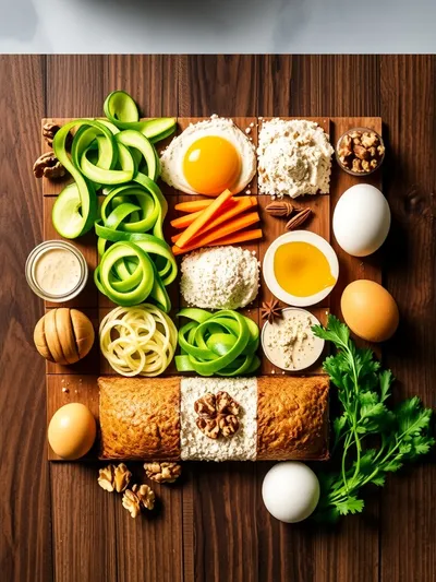 Healthy Zucchini Bread - ingredients preparation
