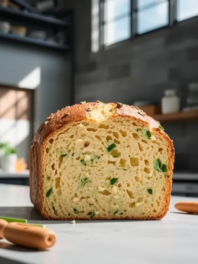 Zucchini Cheddar Cheese & Chive Buttermilk Quick Bread