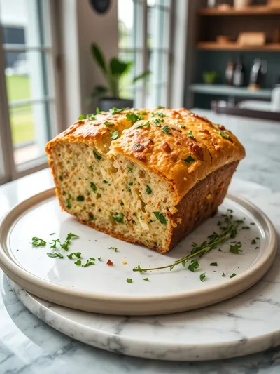 Zucchini Cheddar Herb Bread - cooking process