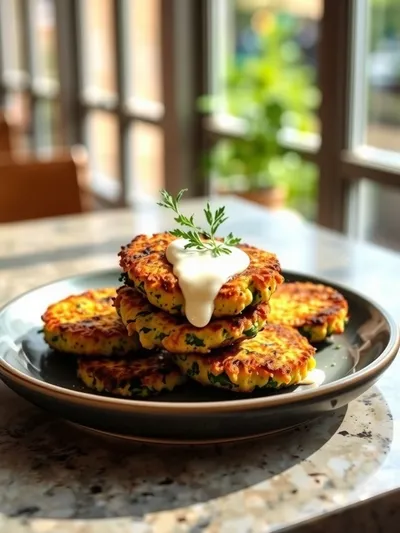Crispy Zucchini Fritters Recipe - ready to serve
