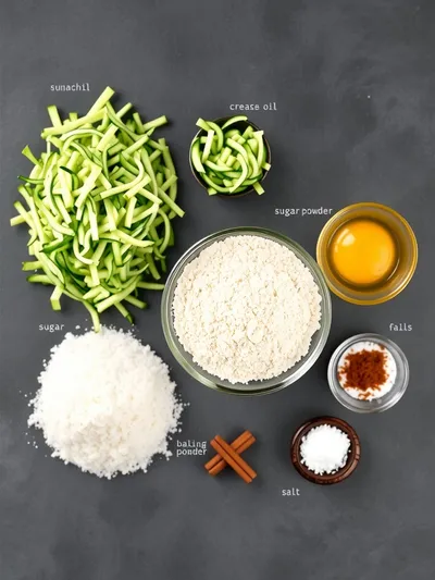 Zucchini Muffins – Moist, Easy Baking Delight - ingredients preparation