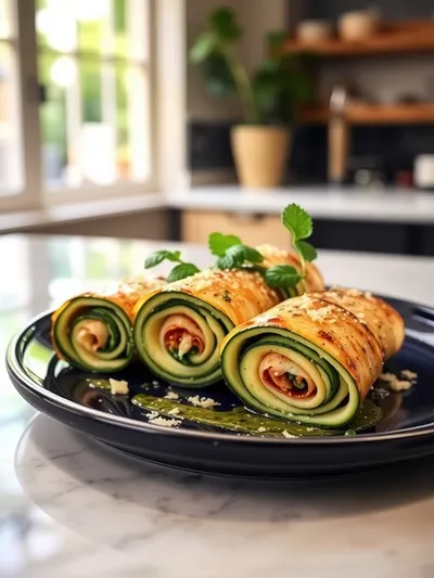Zucchini Roll Ups Recipe - cooking process