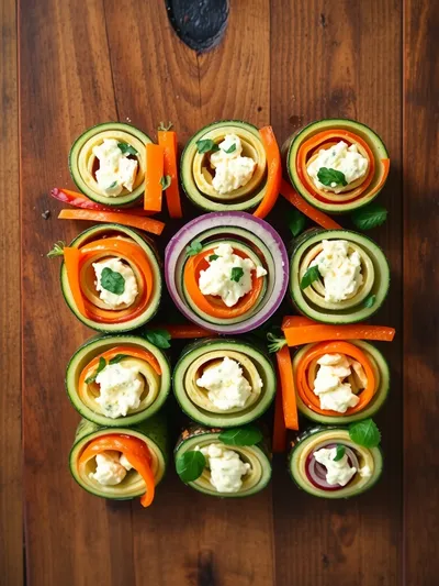 Zucchini Roll Ups Recipe - ingredients preparation